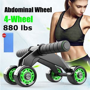 Ab Rollers Quatre Roues Roue Abdominale Antidérapant Bras Taille Exercice Core Workout Muscles Formation Body Building Fitness Equipment 230620