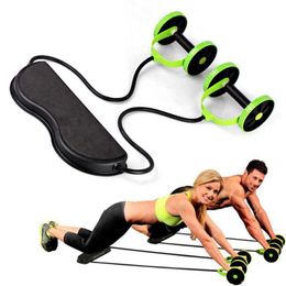 Ab Rollers Multifunctionele Ab Roller Silent Pull Rope Buikwiel Huishouden Stretch Sport Been Arm Muscle Abs Trainer Fitnessapparatuur HKD230718