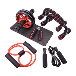 Ab Rollers Bandas de resistencia Push Up Stand Bar Rueda abdominal Jump Rope Grip Ejercicio de fuerza Gimnasio en casa Fitness Muscle Trainer 230605