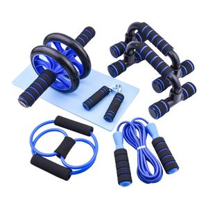 Ab Rollers Wiel Machine Springtouw Push Up Rack Weerstandsbanden Buikspiertrainer Fitness Gym Workout Apparatuur 231204