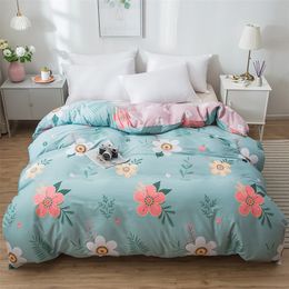 Version AB Housse de couette double face Doux et confortable Coton Impression Housse de couette Adulte Enfants Textiles de maison Housse de couette LJ201128