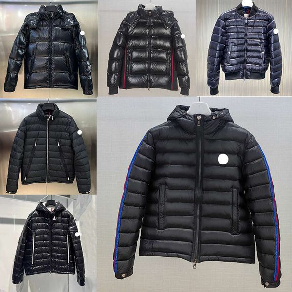 AB1H Hombre de invierno Invierno Diseñador de diseñador Down Chaqueta Down Emblema bordado para mujeres Cuella de techo encapuchado Pareja espesada abrigo de invierno cálido