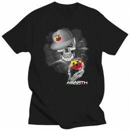 Abarth T-shirt Mannen Vrouwen 100% Katoen-Schedel Zo Cool T-shirt Zomer Fi Korte Mouw O-hals Plus Size tops F4Sc #