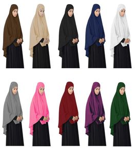 Abaya Muslim Prayer Garment Hijab Large Khimar Plain Châle Headwrap Averhead Veil Amira Niquabs Ninja Hajj Arab Islamique Ramadan8109837