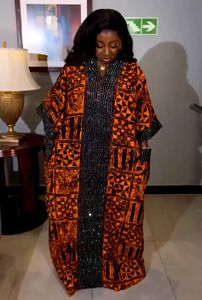 Abayas pour femmes Dubaï Luxury African Muslim Fashion Robe Caftan Wedding Party Robes Boubou Robe African Vêtements 240506