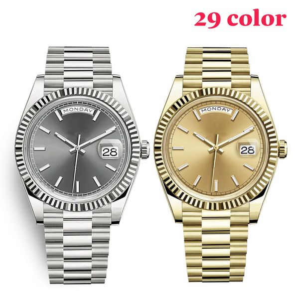 abb_watches Reloj Automático para Hombre 36/41 mm Calendario/Fecha Relojes de Diamantes Relojes de Lujo con Fecha para Mujer Relojes Redondos de Acero Inoxidable Resistentes al Agua con Zafiro