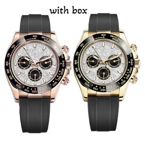 Abb_watches Reloj clásico para hombre con esfera de 40 mm, automático, modelo maestro, reloj mecánico, correa de caucho redonda, relojes de zafiro, Navidad