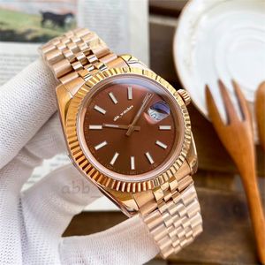 ABB_WATCHES Heren gouden horloge Automatisch 41/36 mm Mechanisch 31/28 quartz horloges Heren Modern casual polshorloge Jurk Datum Just Horloges Dames Rond roestvrijstalen horloge