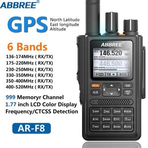 Abbree AR-F8 GPS Walkie Talkie High Power 136-520 MHz Frequentie CTCSS DNS Detectie Enorme LED Display 10km Lange Range