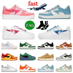 ABC CAMO SK8 Running schoenen Designer Sta voor mannen Trainers Pink Blue Patent Black Wit Oranje Beige Pastel Green Sneakers Outdoor Jogging Sports 36-45