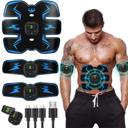 Stimulateur musculaire abdominal EMS ABS Trainer Électrostimulation Muscles Toner Home Gym Fitness Equipment USB Recharge Dropship 240222