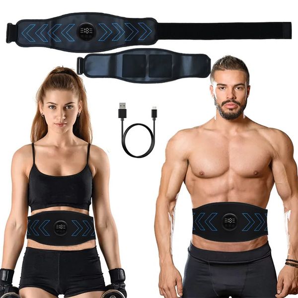 Estimulador muscular abdominal EMS Trainer Abs Toning Belt Eléctrico para cuerpo Slim Belly Cintura Piernas Pérdida Peso Equipo de fitness 240123