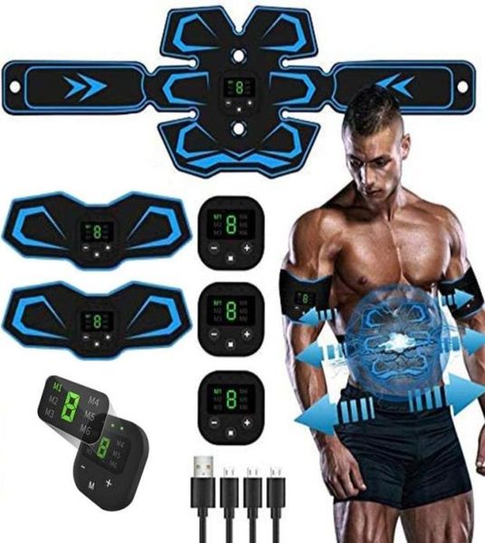 Appareil d'entraînement de tonique abdominal pour les muscles, appareil de gymnastique portable sans fil rechargeable par USB, sculpture musculaire à la maison, fitness Equ6103971