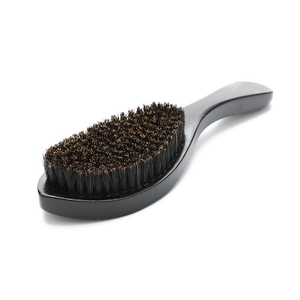 Abeis Natural Boar Bristle 360 Wave Brush Long Handle Wood Moustache Hair Custom Wave