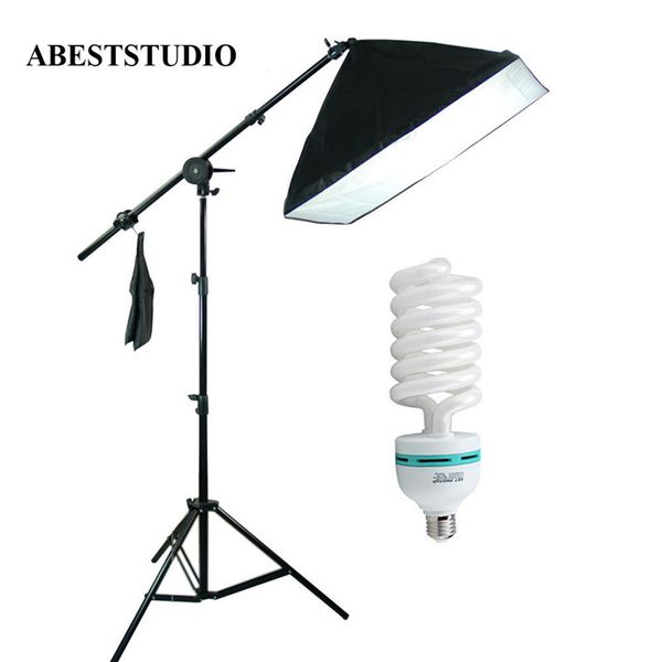 Livraison gratuite ABESTSTUDIO 50 x 70 cm Photo Studio Set Kit d'éclairage continu Softbox 135W Photographie