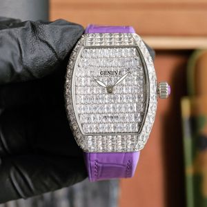 ABF Diamond horloge 904L staal dameshorloges Siliconen Relojes bandjes Saffierglas lens diamant Volautomatisch uurwerk luxe horloges polshorloges