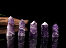 Capacité quartz pilier rêve améthyste cristal art arts ornement minéral guérison tringle reiki naturel six size énergétique pierre transp9239216