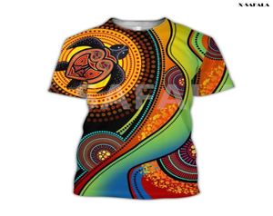 Aboriginal Naidoc Week Schilderen Art Vlag 3D Mode Alle Gedrukt Ronde Hals 1 T-shirt Mannen Vrouwen Harajuku Casual T-shirt Men7405887