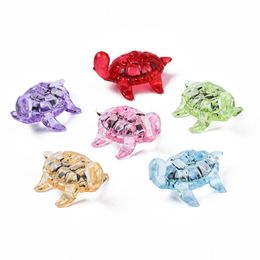Environ 130pcs / 500g Transparent pendentif en tortue acrylique Pendentif Turtle Pendant pour les bijoux faisant des couvertures de collier océan