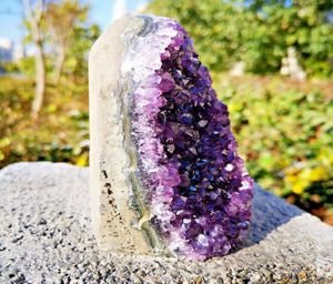 Ongeveer 300 g Natural Amethyst Geode Quartz Cluster Crystal Specimen Healing660944444