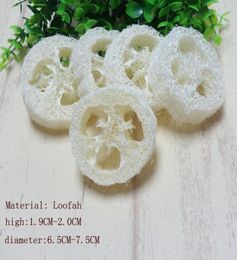 Ongeveer 675 cm in diameter is ongeveer 19 cm rond 150 pcslot Natural Loofah Luffa Loofa Pad Spa Bath Facial Soap Holder Drop7466193