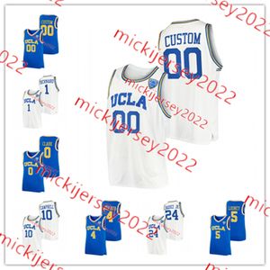 Abramo Canka UCLA Bruins Maillot de basket-ball Adem Bona 5 Amari Bailey 10 Tyger Campbell 24 Jaime Jaquez Jr. Maillots UCLA cousus sur mesure pour jeunes hommes