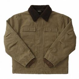 abrigo de la de terciopelo aislado para hombre, ropa de trabajo gruesa, chaqueta tradicial N5Gq#