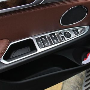 ABS 4 pièces voiture fenêtre verre boutons de levage cadre pour BMW X5 F15 X6 F16 2014-18 LHD Auto porte accoudoir panneau décoration décalcomanies