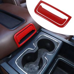 ABS Armsteun Doos Schakelaar Knop Decoratieve Cover Rood Voor Chevrolet Silverado GMC Sierra 2014-2018 Interieur Accessories257P