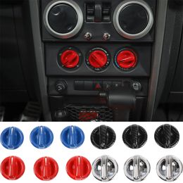 ABS Auto Airconditioning Swtich Knop Decoratie Cover Voor Jeep Wrangler JK 2007-2010 Auto Interieur Accessoires339D