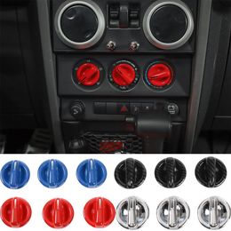 ABS Air Air Condition Swtich Button Decoration Cover para Jeep Wrangler JK 2007-2010 Accesorios interiores de automóvil257s
