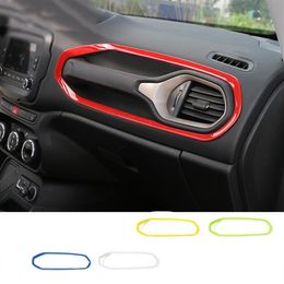 Anneau de décoration de garniture de poignée de siège de copilote de voiture d'abs pour Jeep Renegade 2016 2017 2018 accessoires intérieurs257L