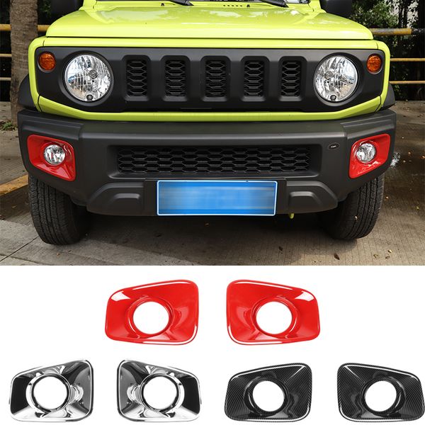 Cubierta de decoración de lámpara antiniebla de parachoques delantero de coche ABS para Suzuki Jimny 2019 UP, accesorios exteriores de coche