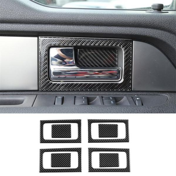 Garniture de décoration de couverture de poignée de porte intérieure de voiture d'abs pour Ford F150 Raptor 2009-2014 accessoires intérieurs 278m