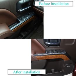 ABS Autoruit Schakelaar Bedieningspaneel Dcoration Trim Voor Chevrolet Silverado Koolstofvezel Interieur Accessoires2779