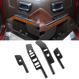 ABS Autoruit Schakelaar Bedieningspaneel Dcoration Trim Voor Chevrolet Silverado Koolstofvezel Interieur Accessories332L