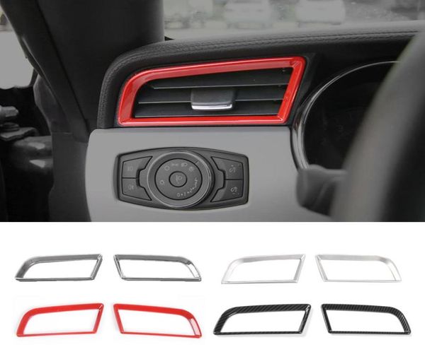 ABS Dash Board gauche de la bague de décoration de ventilation droite ajustement pour Ford Mustang 20152016 Accessoires de voiture de haute qualité 2204516