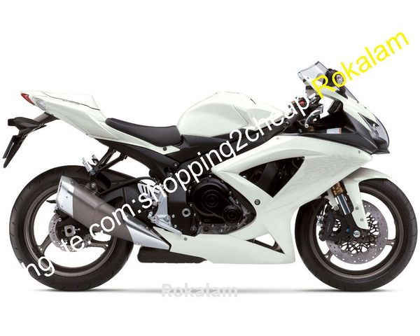 Carénage ABS Pour Suzuki GSXR600 GSXR750 GSXR 600 750 2008 2009 2010 K8 GSX-R600 Moto Personnaliser Blanc (moulage par injection)