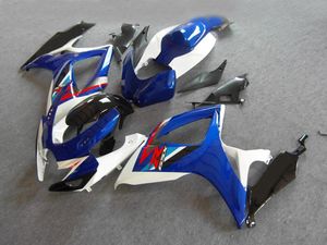 Injectie Fairing Body Kit voor 2006 2007 Suzuki GSXR600 750 GSXR600 GSXR750 K6 06 07 GSXR 600 White Blue Backings Carrosserie MN02