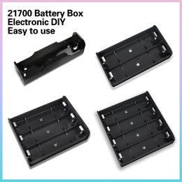 Cajas ABS ignífugas para banco de energía, caja de almacenamiento con soporte para batería 1X 2X 3X 4X 21700, contenedor de baterías con metralla, 1, 2, 3 y 4 ranuras