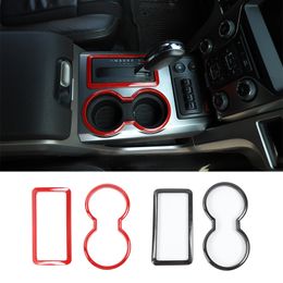 ABS Gear Shift Panel Trim Cup Holder Bezel Decotaion voor Ford F150 Raptor 2009-2014 Auto Interieur Accessoires