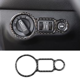 ABS koplamp schakelpaneel decoratie trim sticker koolstofvezel voor Dodge Challenger 2015+ auto interieur accessoires