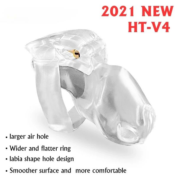 ABS Holy Trainer V4 Dispositivo de castidad con anillo de pene de 4 tamaños para cinturón de castidad masculina Productos atractivos Jaula Juguete para adultos Juguetes sexuales 240312