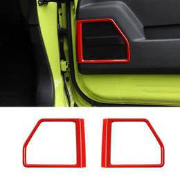 Accesorios de la cubierta de la decoración del altavoz de la puerta del interior del ABS para Suzuki Jimny JB74 19+ rojo
