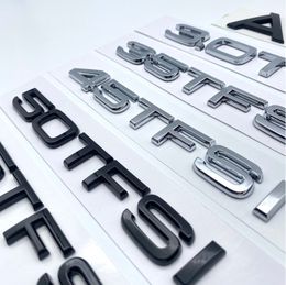 ABS Letters Nummers Embleem voor Audi 35TFSI 40TFSI 45TFSI 50TFSI 55TFSI Kofferbak Spatbord Naambord Logo Sticker