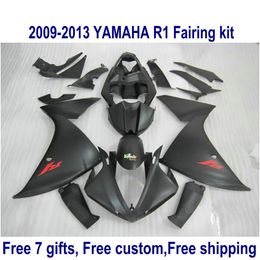 Kit de carénage de moto ABS pour YAMAHA YZF-R1 2009-2011 2012 2013 ensemble de carénages YZF R1 noir mat 09-11 12 13 HA47