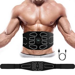 Abs Spierstimulator EMS Abdominale Toning Belt ABS Stimulator Toner Elektrisch Gewichtsverlies Oplaadbaar USB Fitnessapparatuur 240123