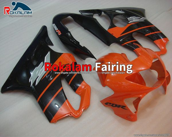 Carénage en plastique ABS pour Honda CBR 600 F4 1999 2000 ensemble de carénages de moto Orange noir (moulage par Injection)