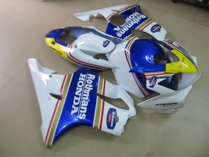 Kit de carenado de plástico ABS para Honda CBR600 f4I 04 05 06 07 juego de carenados azul blanco CBR600F4I 2004-2007 OT12