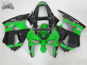 Kit de carenados de plástico ABS para Kawasaki Ninja ZX6R 1998 1999, carenado chino para deportes de carretera, color verde y negro, carrocería ZX6R 98 99